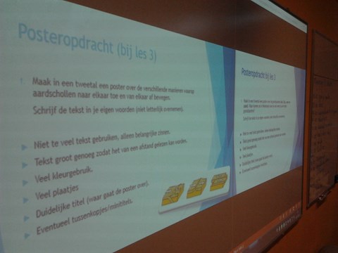 Instructie poster op digibord