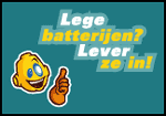 Batterijen inleveren op school