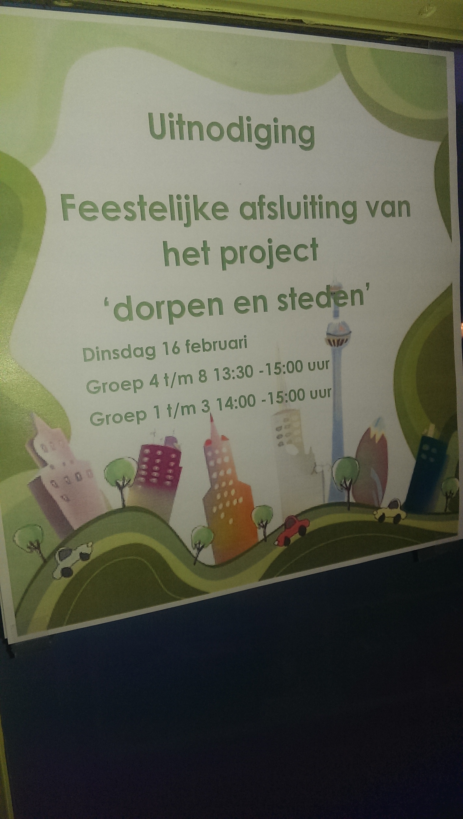 Uitnodiging: Afsluiting thema 'Dorpen en steden'