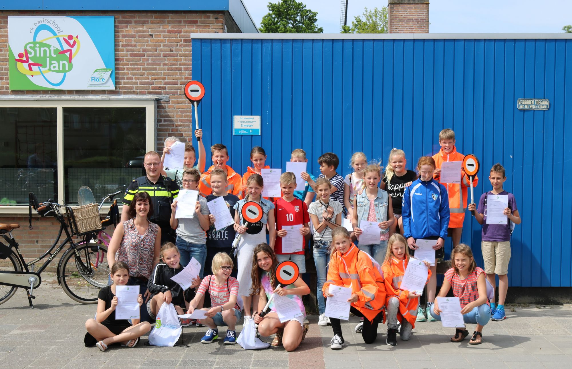 Nieuwe jeugdverkeersbrigadiers in Waarland