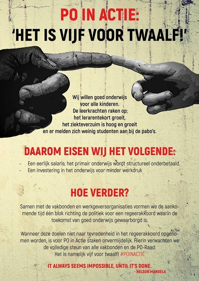 Actie in het basisonderwijs.